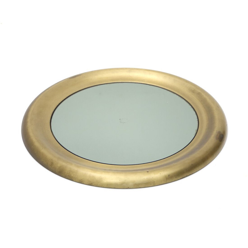 Vintage Reggiani gilded metal mirror, 1970