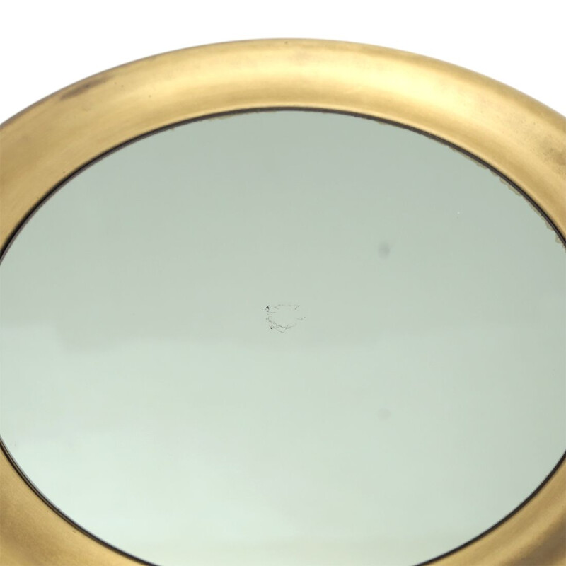 Vintage Reggiani gilded metal mirror, 1970