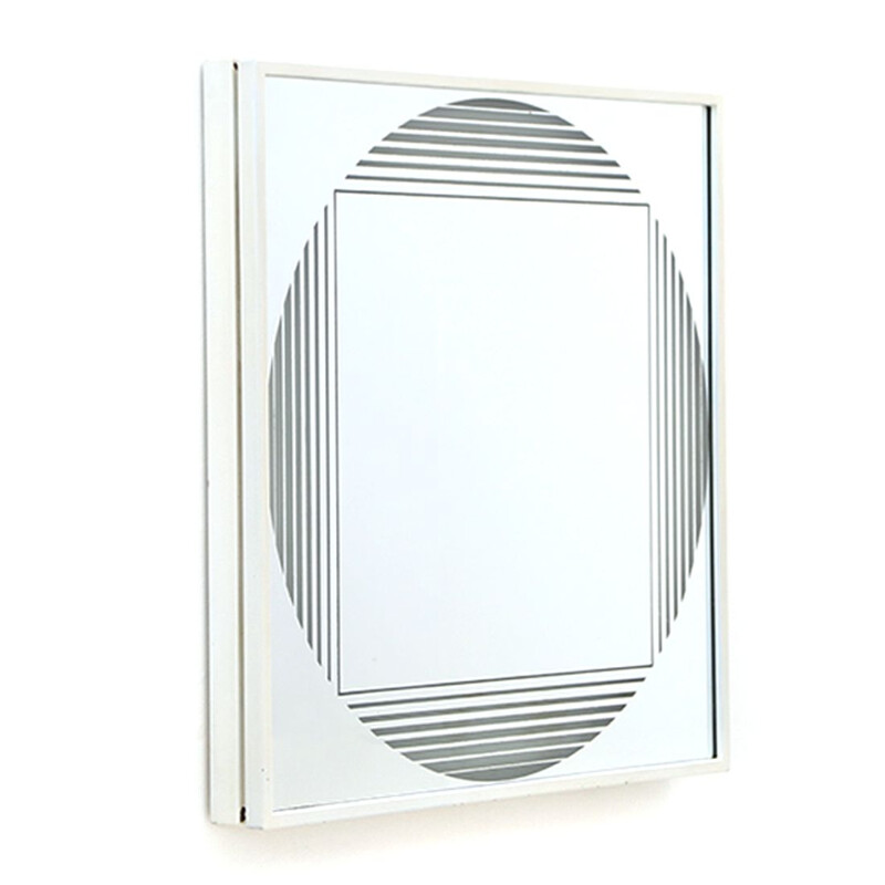 Vintage illuminated mirror by Gianni Celada for Fontana Arte, 1970s