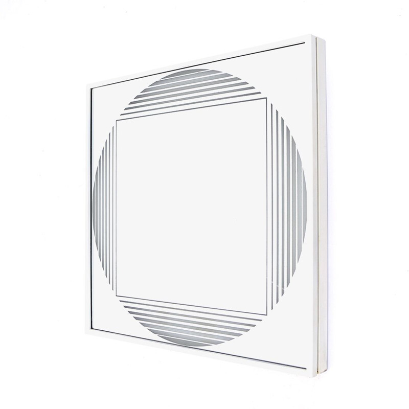 Vintage illuminated mirror by Gianni Celada for Fontana Arte, 1970s