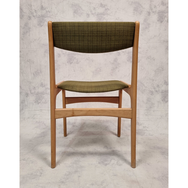 Lot de 6 chaises Scandinaves vintage en chêne par Erik Buch, 1960