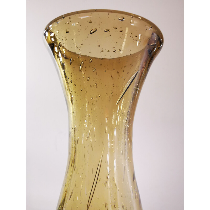 Vintage decanter in mouth-blown glass from Bendor, France 1960