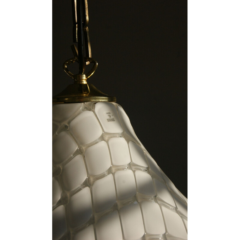 Mid-century Italian Murano glass pendant lamp by Vetri Murano