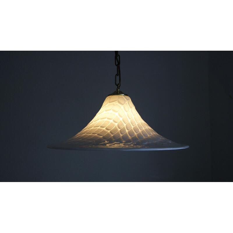 Mid-century Italian Murano glass pendant lamp by Vetri Murano