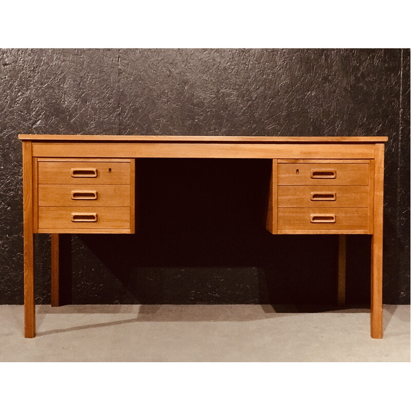 Mid century Danish teak desk, 1960s