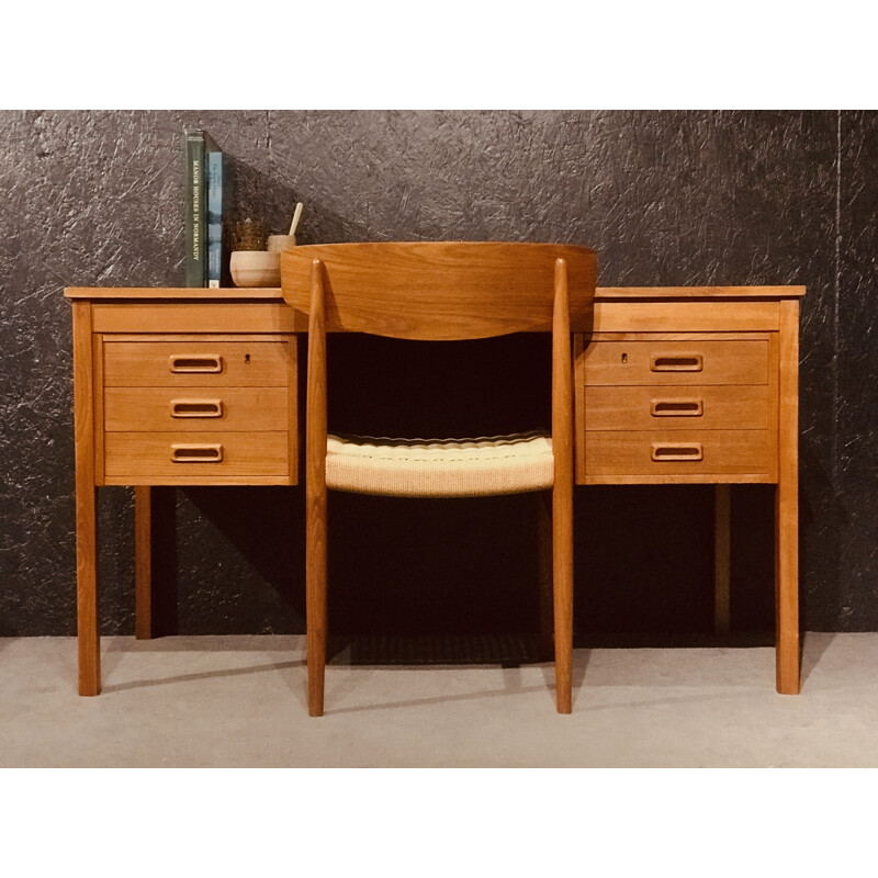 Mid century Danish teak desk, 1960s