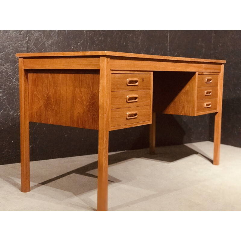 Mid century Danish teak desk, 1960s