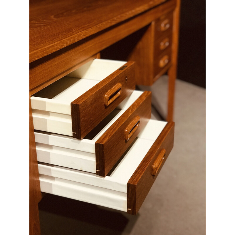 Mid century Danish teak desk, 1960s