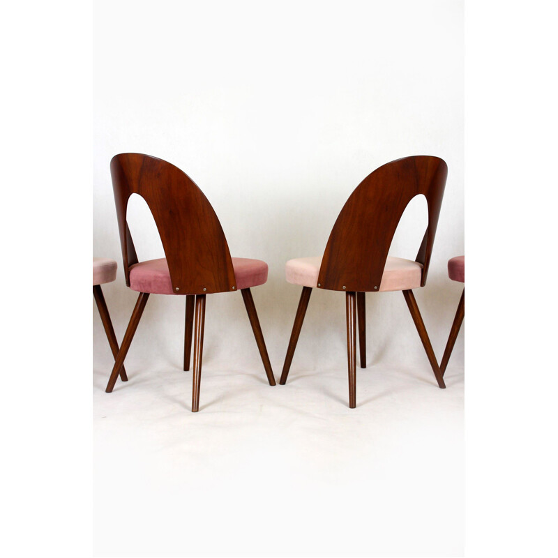 Set of 4 vintage beechwood chairs by Antonin Suman, 1960