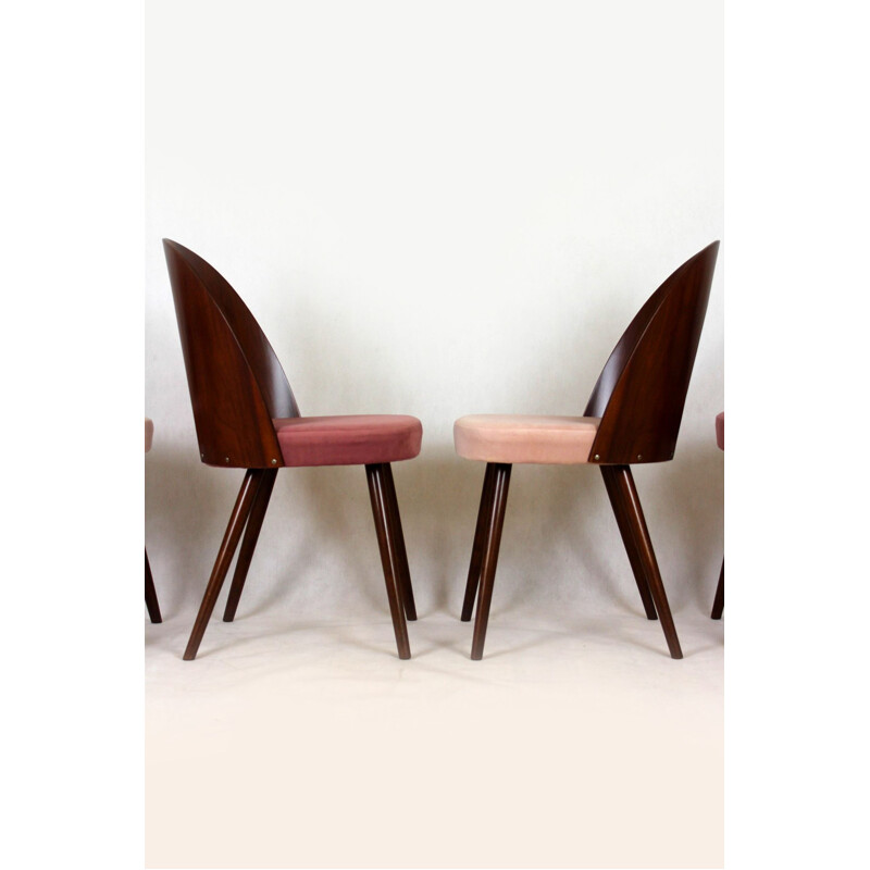 Set of 4 vintage beechwood chairs by Antonin Suman, 1960