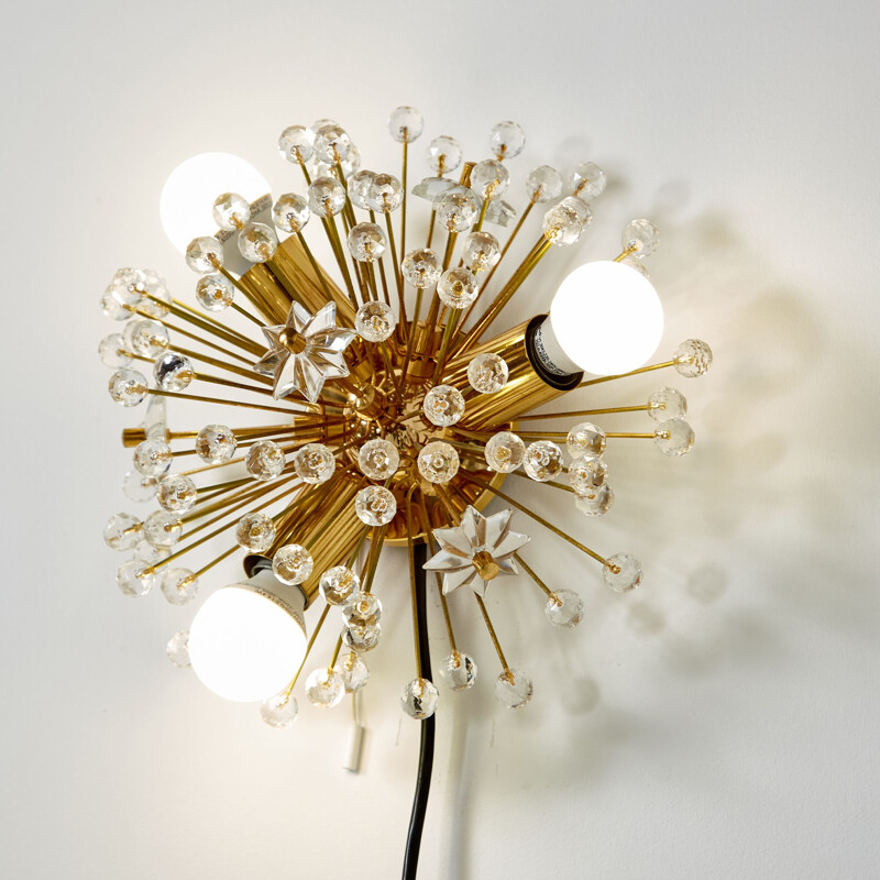 Vintage Snowflake wandlamp van Emil Stejnar voor Rupert Nikoll, 1960