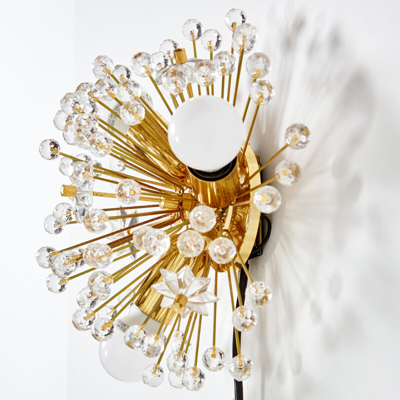 Vintage Snowflake wall lamp by Emil Stejnar for Rupert Nikoll, 1960s