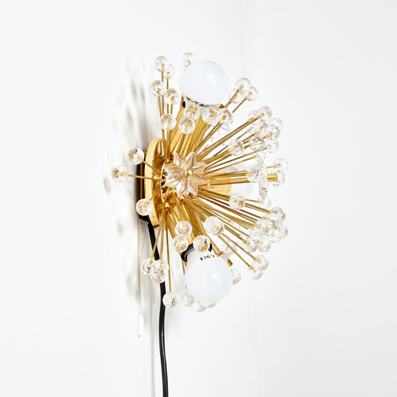 Vintage Snowflake wall lamp by Emil Stejnar for Rupert Nikoll, 1960s