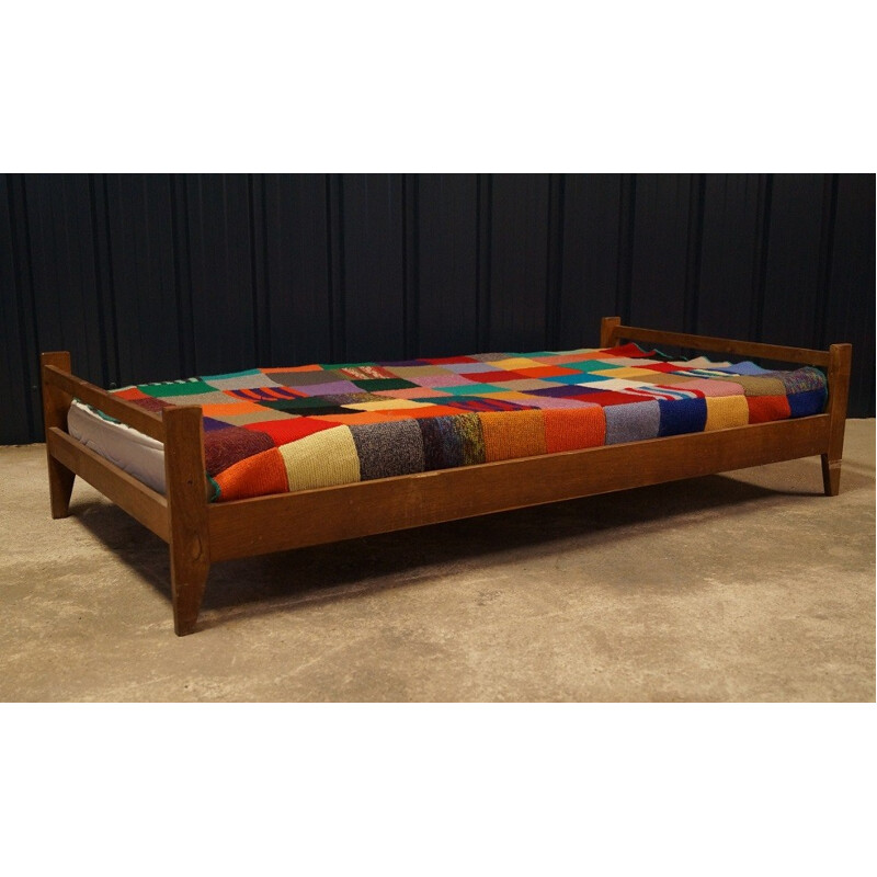 Mid century daybed in oak with compass feet - 1950s