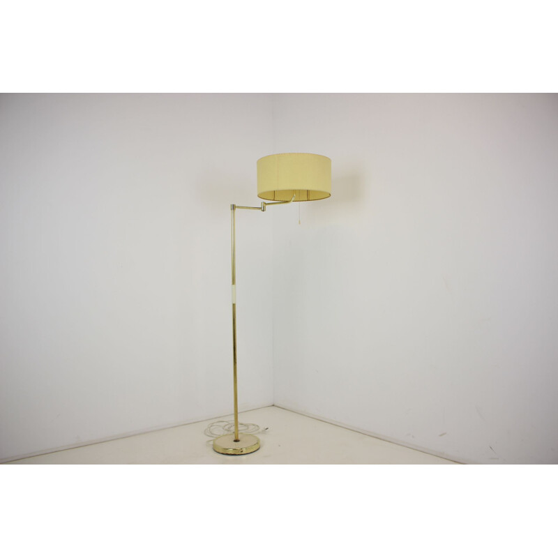 Vintage handmade parchment paper adjustable floor lamp, 1970