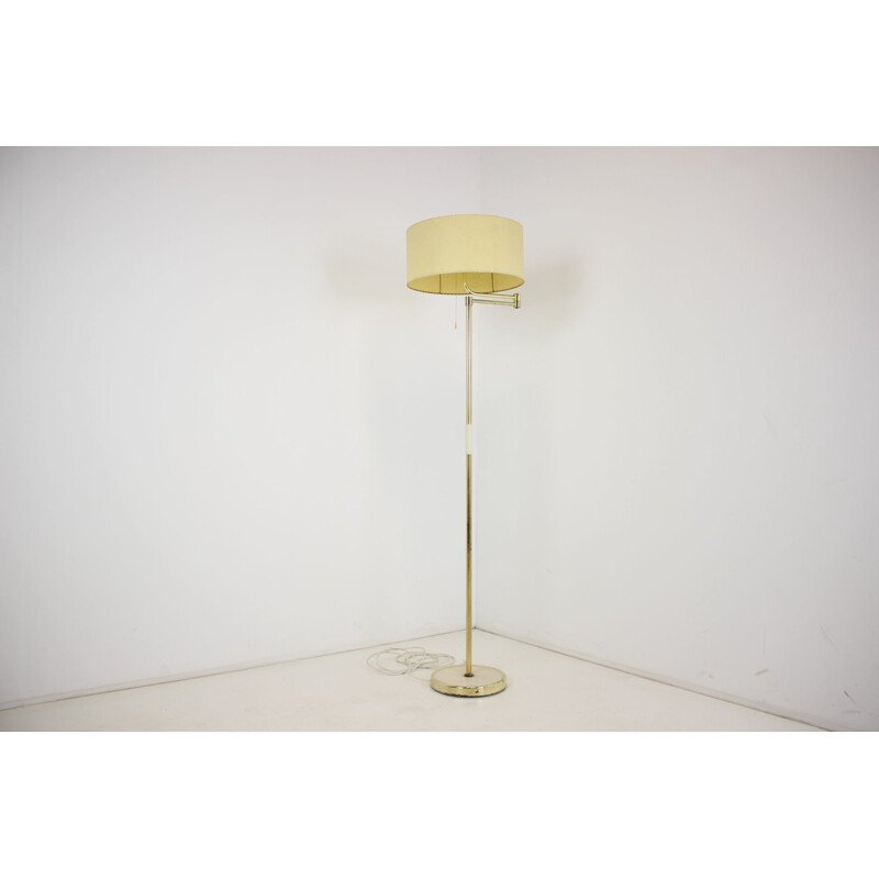 Vintage handmade parchment paper adjustable floor lamp, 1970