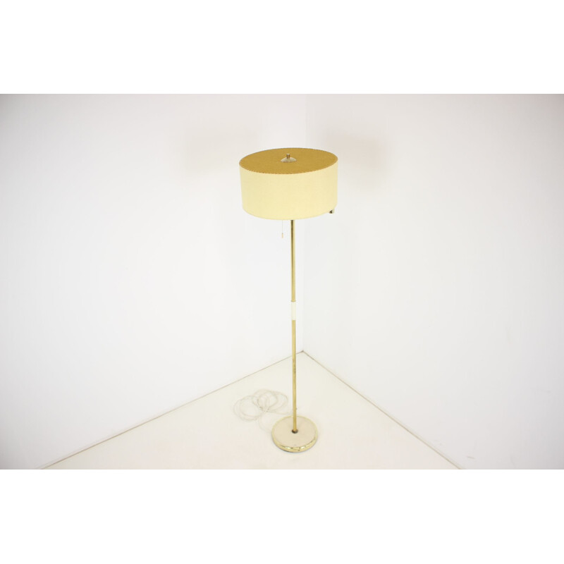 Vintage handmade parchment paper adjustable floor lamp, 1970