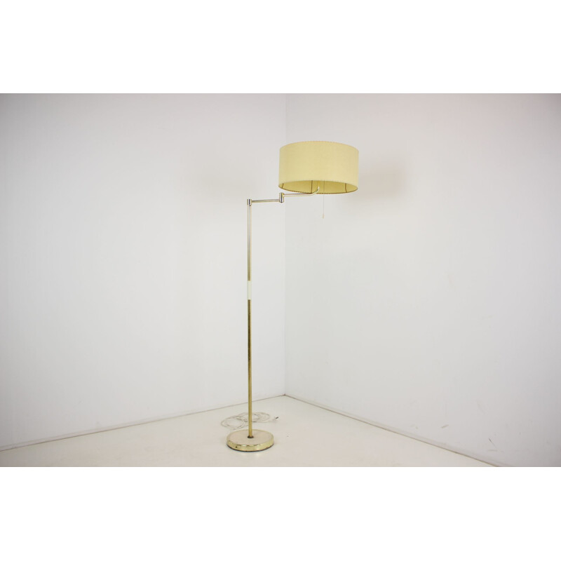 Vintage handmade parchment paper adjustable floor lamp, 1970