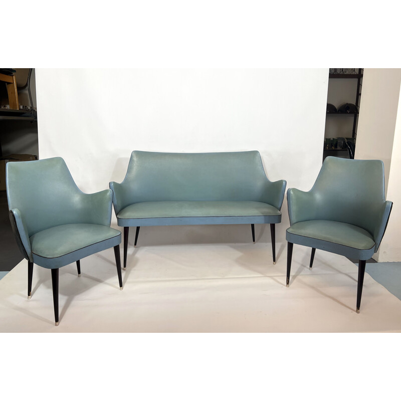 Vintage living room set by Osvaldo Borsani, Italy 1950s