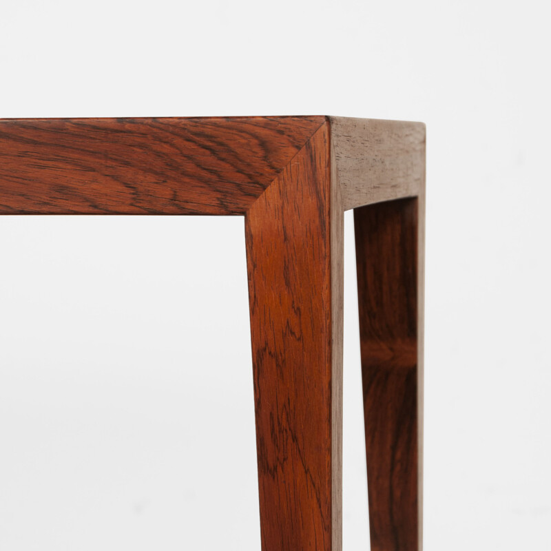 Vintage rosewood bench by Severin Hansen, Denmark 1960s