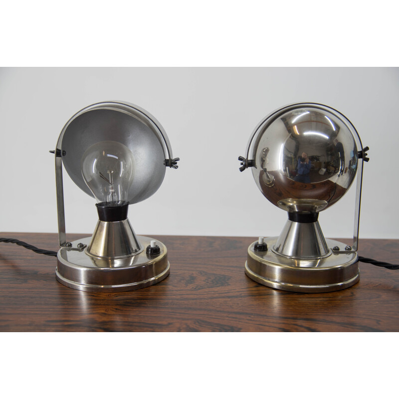 Coppia di lampade da tavolo Bauhaus vintage di Franta Anyz per Ias, 1930