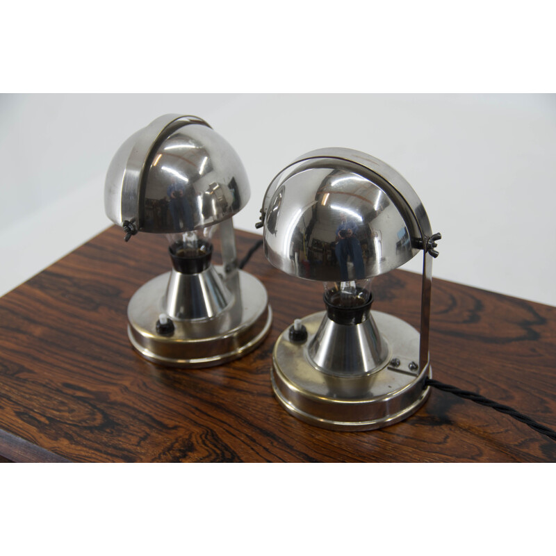 Pair of Bauhaus vintage table lamps by Franta Anyz for Ias, 1930