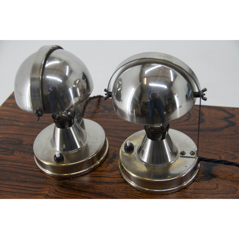 Pair of Bauhaus vintage table lamps by Franta Anyz for Ias, 1930