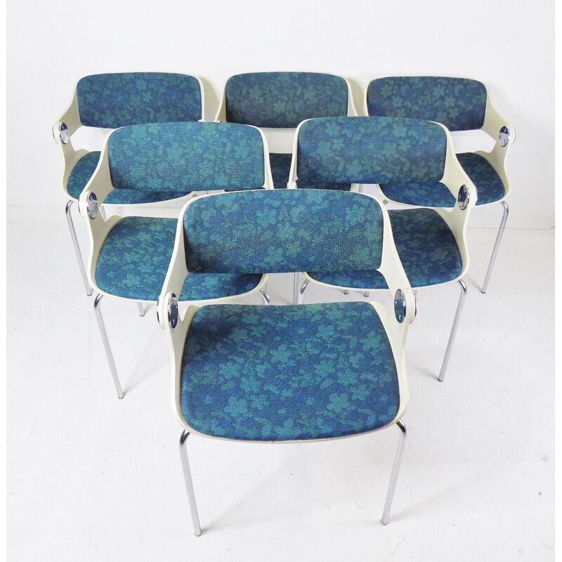 Set of 6 vintage conference chairs by Eugen Schmidt