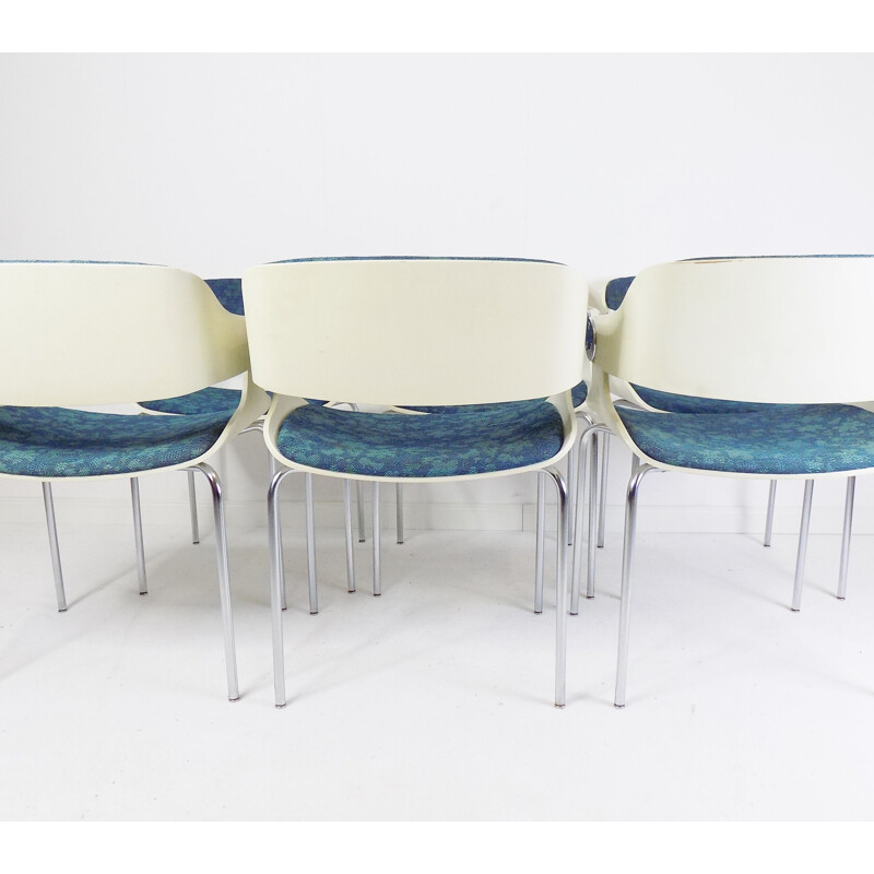 Set of 6 vintage conference chairs by Eugen Schmidt