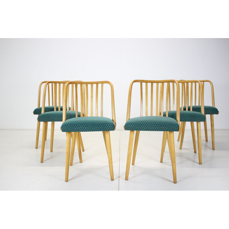 Set van 6 vintage stoelen van Antonin Suman, Tsjechoslowakije 1960