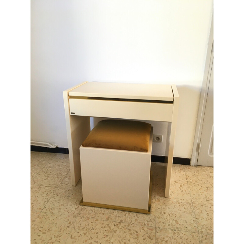 Vintage dressing table with stool by Eric Maville, 1980