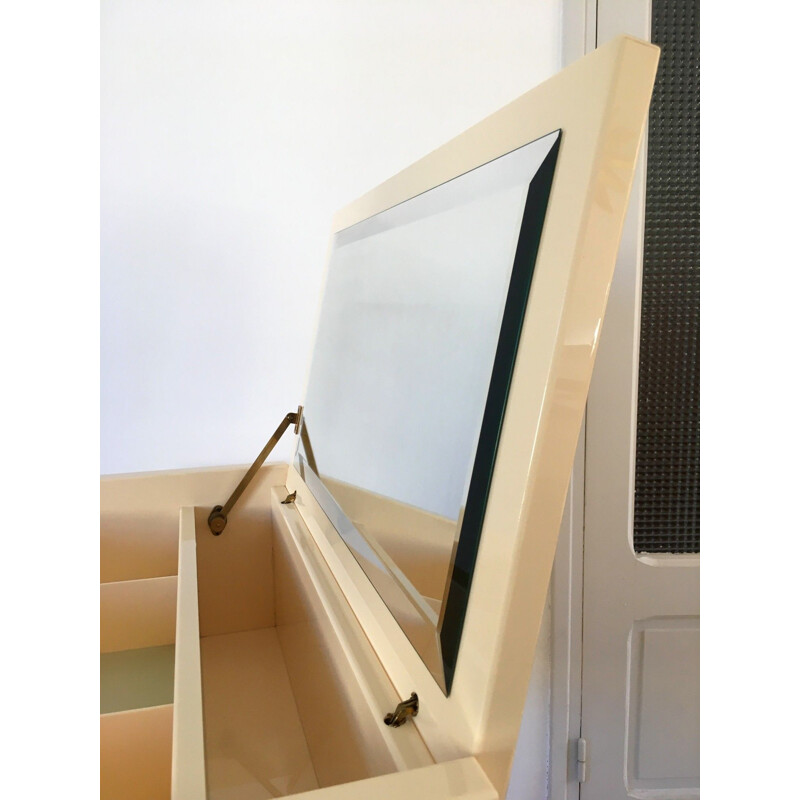 Vintage dressing table with stool by Eric Maville, 1980