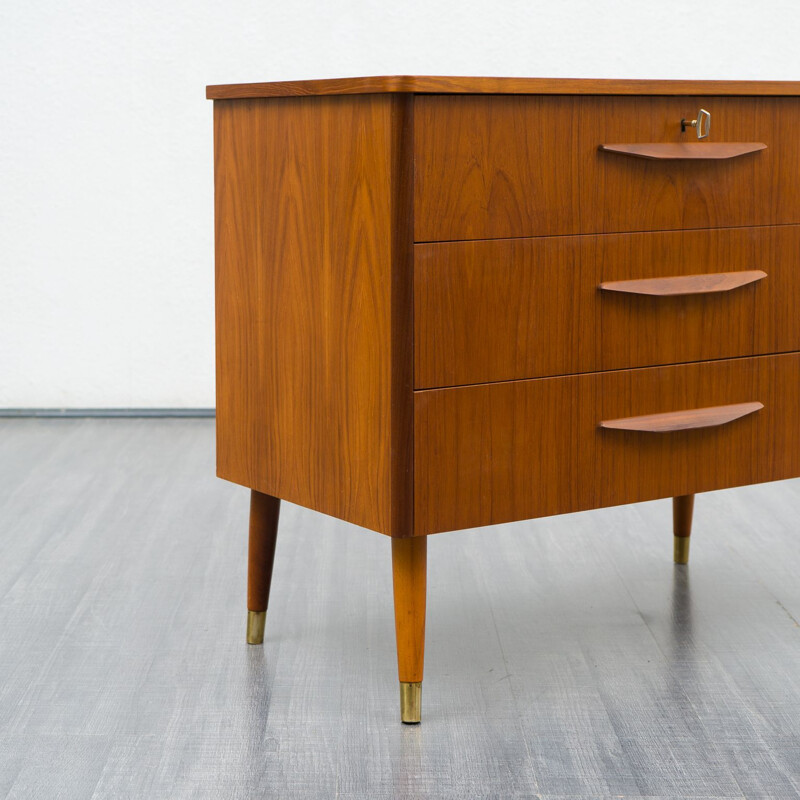 Vintage teak chest of drawers, 1960s