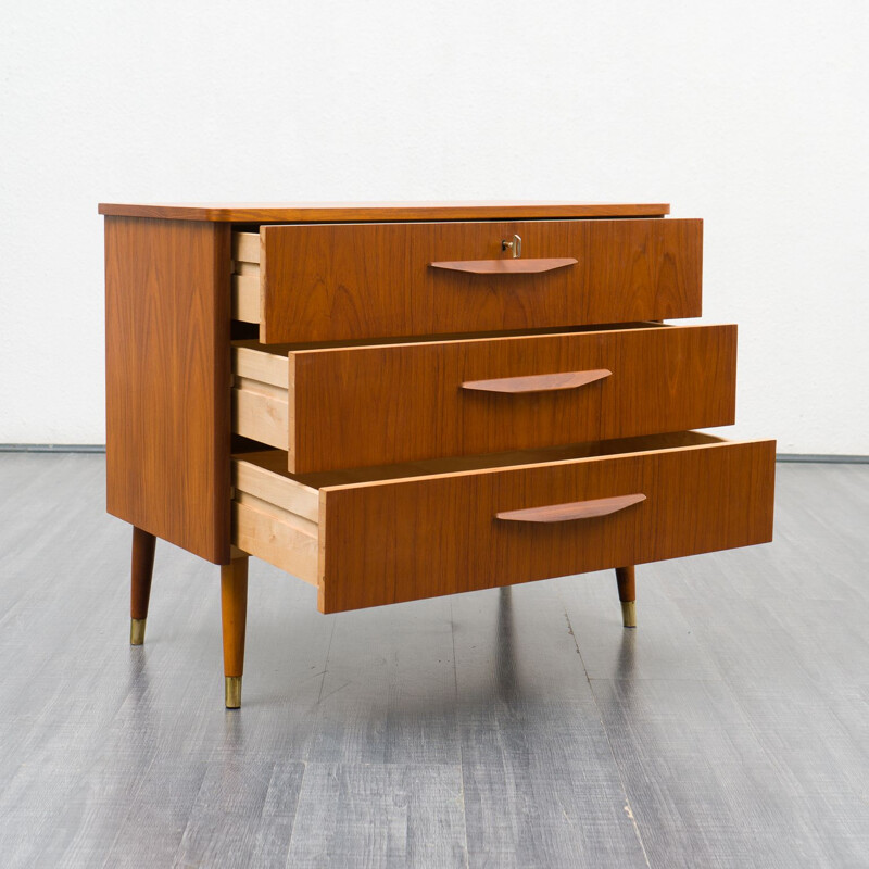 Vintage teak chest of drawers, 1960s