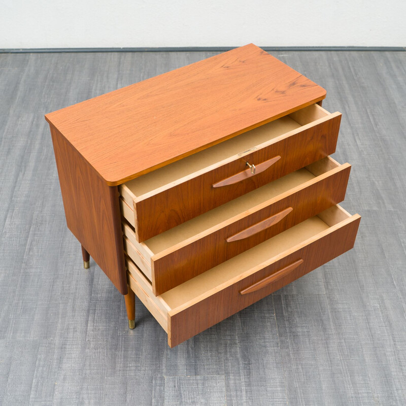 Vintage teak chest of drawers, 1960s