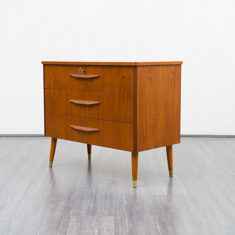 Vintage teak chest of drawers, 1960s