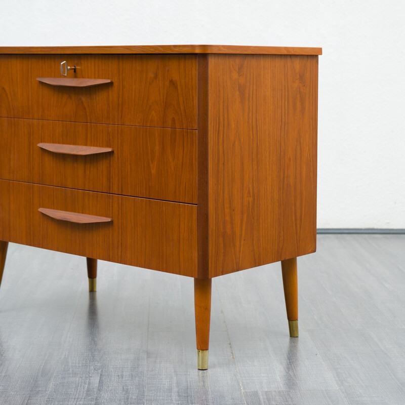 Vintage teak chest of drawers, 1960s