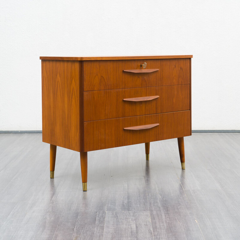 Vintage teak chest of drawers, 1960s