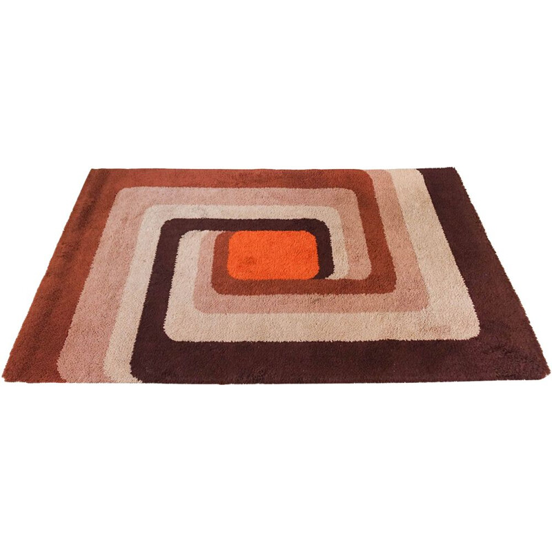 Tapis géométrique vintage, Hollande 1970