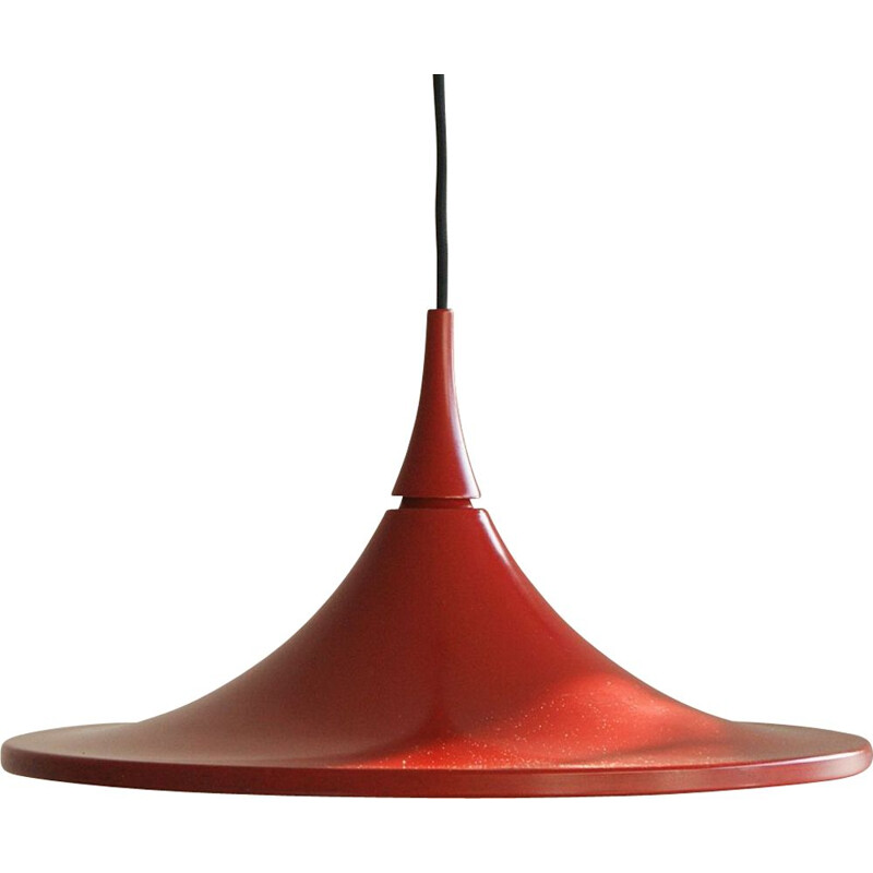 Vintage aluminum pendant lamp by Rolf Krüger for Staff and Schwarz Leuchten, Germany 1968