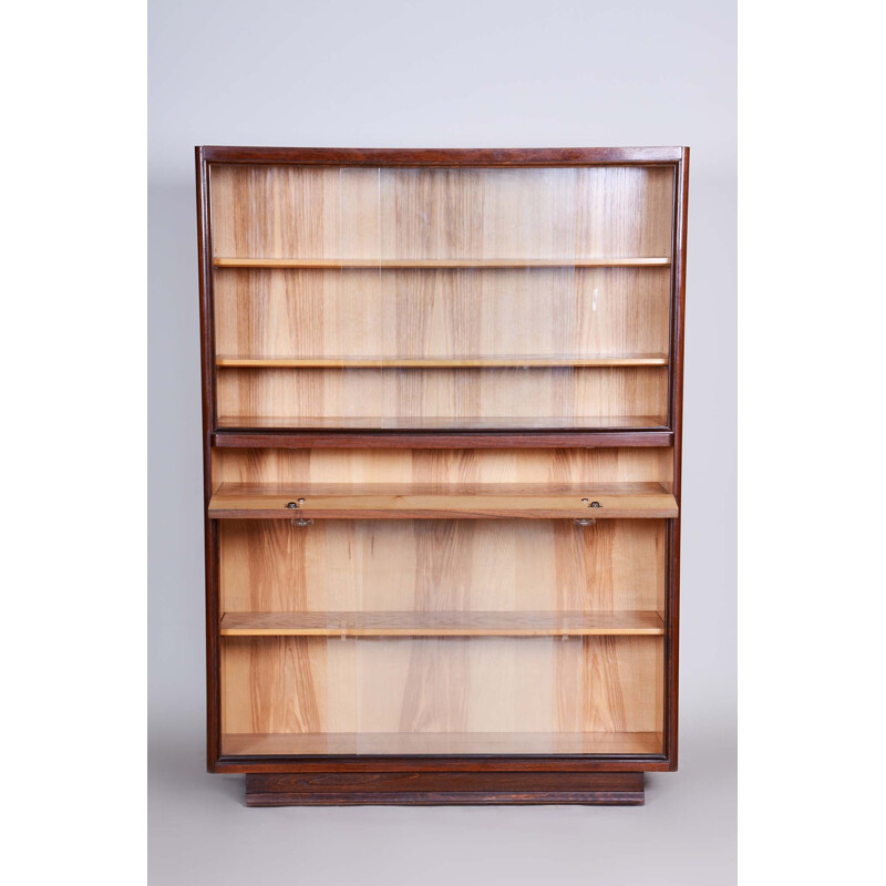 Mid century bookcase in ashwood and mahogany, 1940s