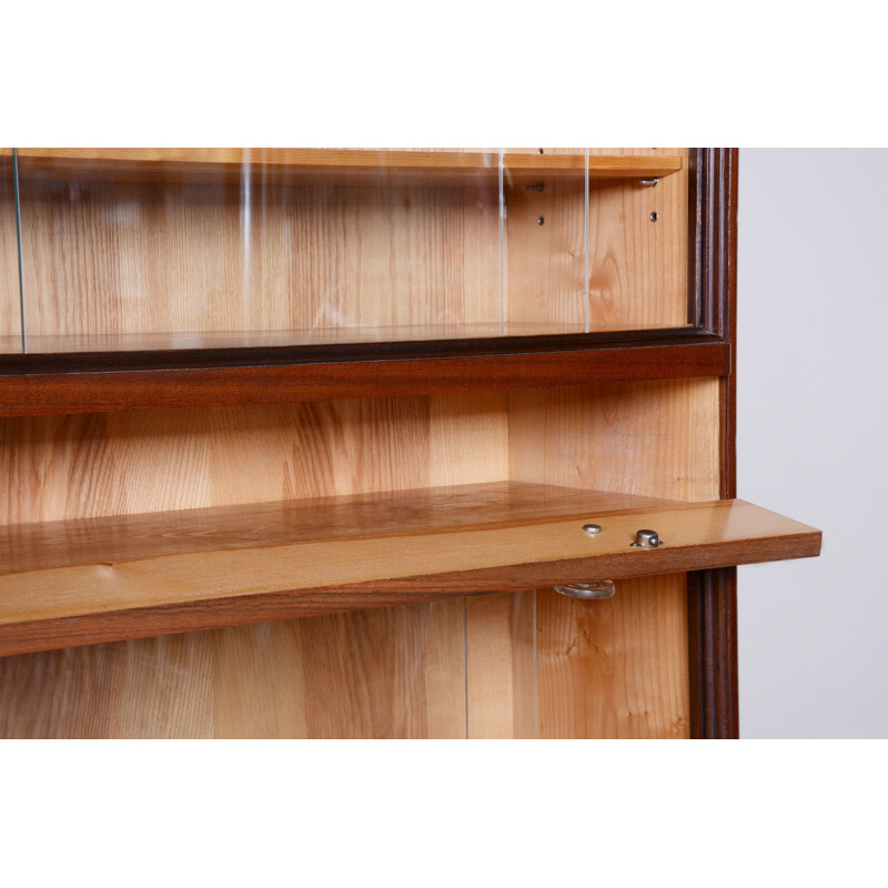 Mid century bookcase in ashwood and mahogany, 1940s