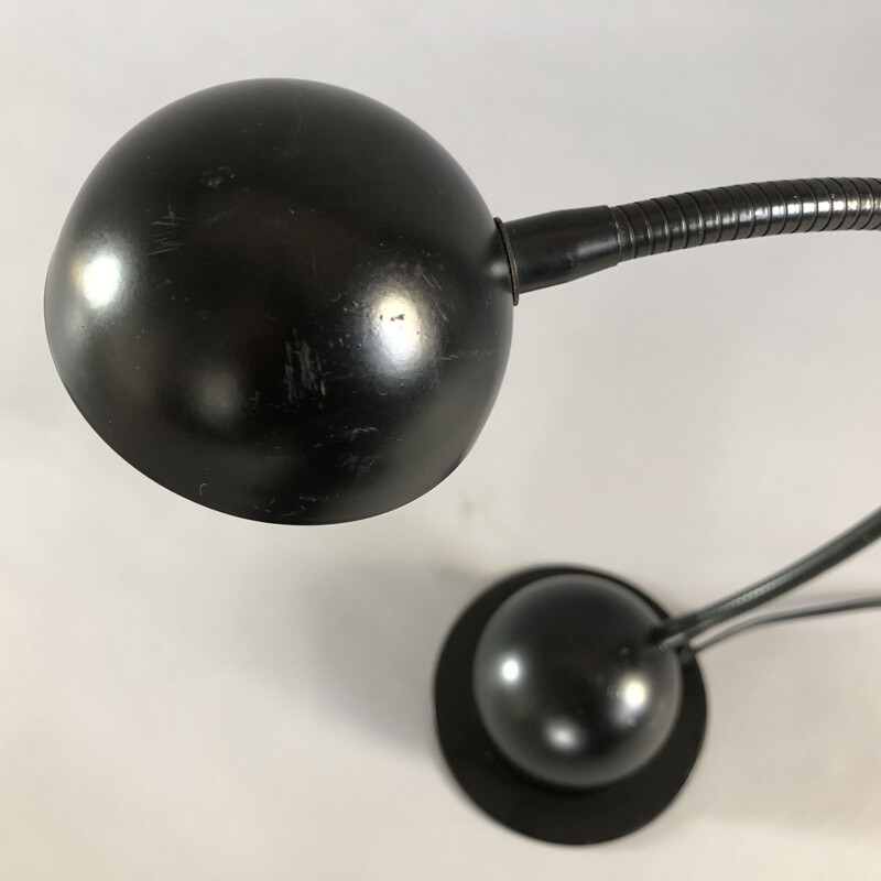 Vintage black ajustable desk lamp by Nuova Veneta Lumi, Italy 1970s