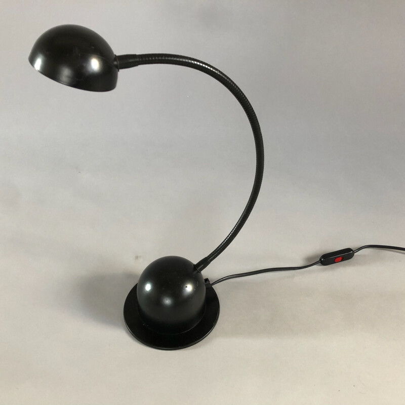 Verstellbare schwarze Vintage-Schreibtischlampe von Nuova Veneta Lumi, Italien 1970