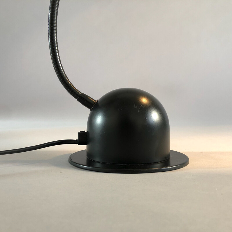 Vintage zwarte verstelbare bureaulamp van Nuova Veneta Lumi, Italië 1970
