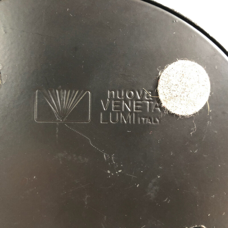 Lampada da tavolo regolabile nera vintage di Nuova Veneta Lumi, Italia 1970