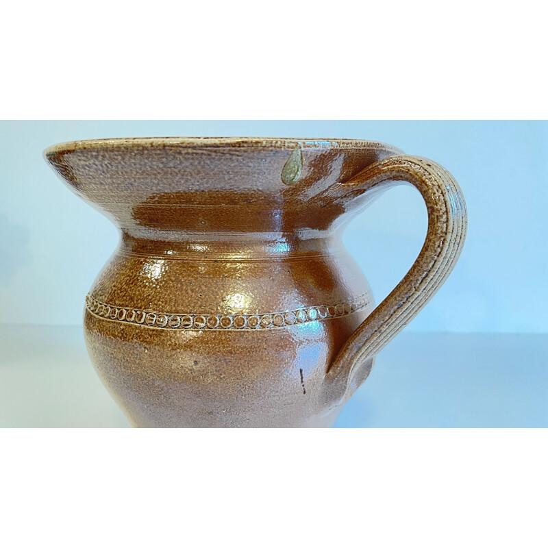 Vintage pitcher in enamelled stoneware