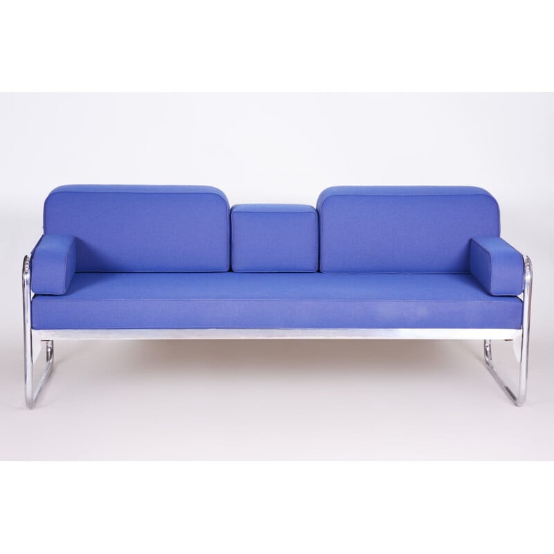 Divano Bauhaus blu vintage, 1930