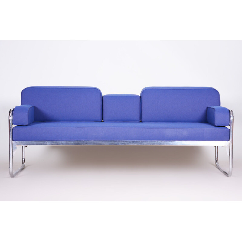 Divano Bauhaus blu vintage, 1930