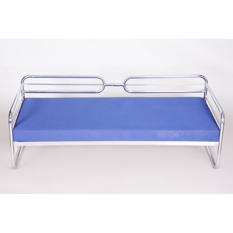 Vintage blauwe Bauhaus bank, 1930